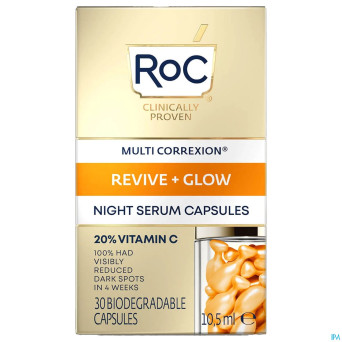 Roc multi correx. revive&glow vit c night  caps 30