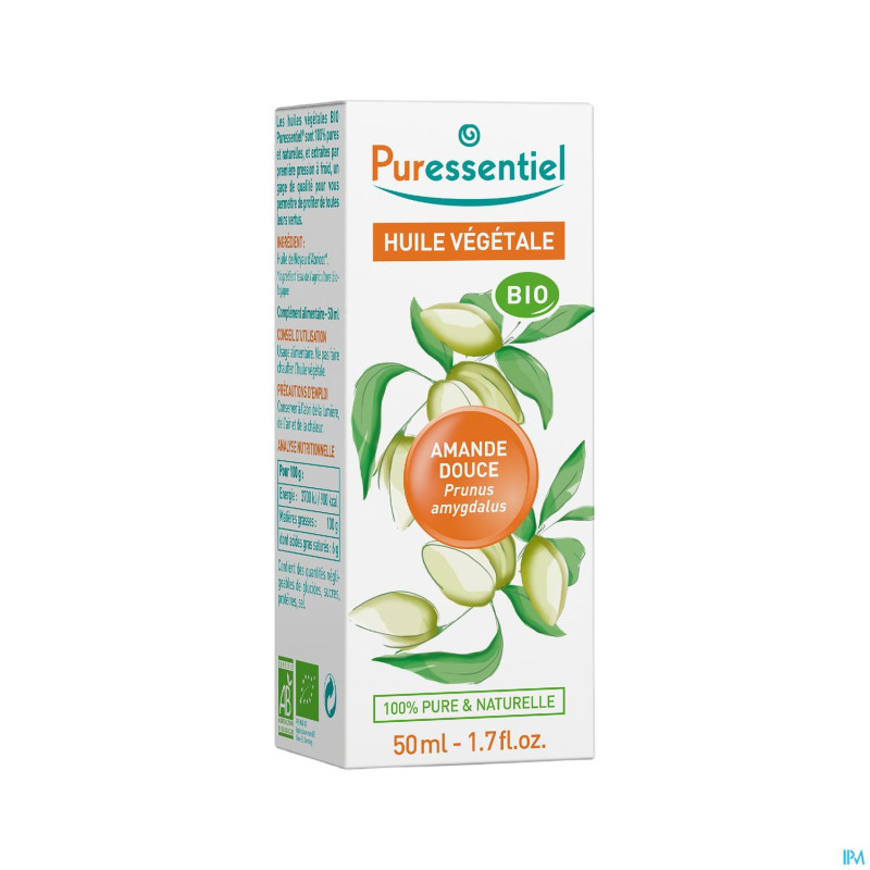 Puressentiel huile vegetale bio amande douce  50ml