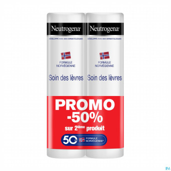 Neutrogena f/n stick levres duo 2x4,8g    2e -50%