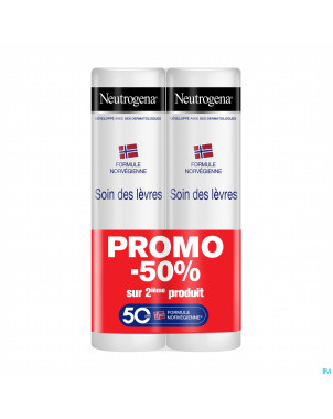 Neutrogena f/n stick levres duo 2x4,8g    2e -50%