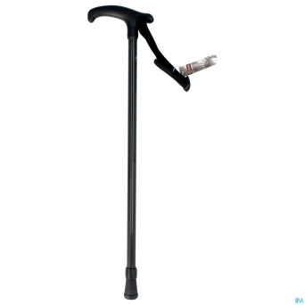 Finna canne telescop. alu poignee noir stand. noir