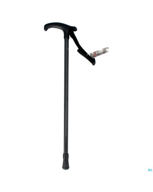 Finna canne telescop. alu poignee noir stand. noir