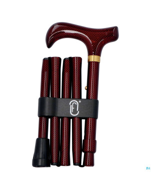 Finna canne pliable reglable chess grenat alu