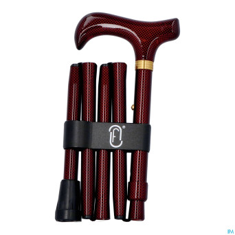 Finna canne pliable reglable chess grenat alu