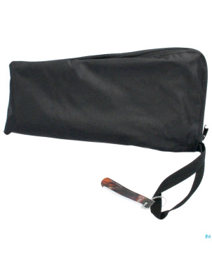 Finna canne pliab.regl.poign.marron bois vichy alu