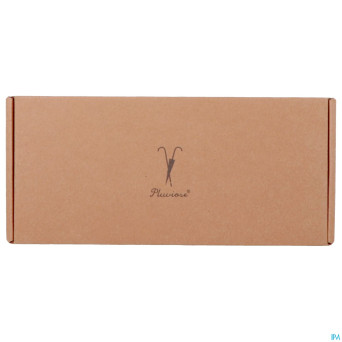 Pluviose canne pliable fantas. poignee bois bleu