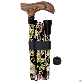 Pluviose canne pliable fantas. poignee bois teatim