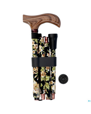 Pluviose canne pliable fantas. poignee bois teatim