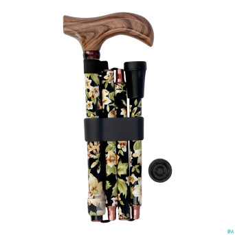 Pluviose canne pliable fantas. poignee bois teatim