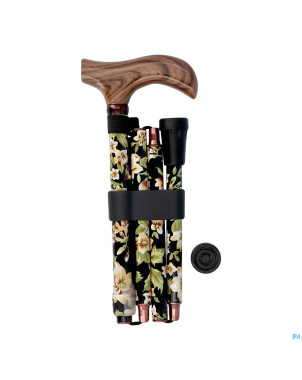 Pluviose canne pliable fantas. poignee bois teatim