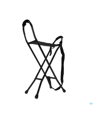 Pluviose canne siege assise haute aluminium noir