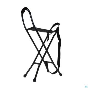 Pluviose canne siege assise haute aluminium noir