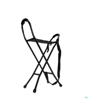 Pluviose canne siege assise haute aluminium noir