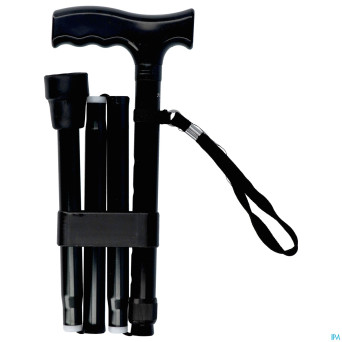 Pluviose canne pliable 5 pieces noir