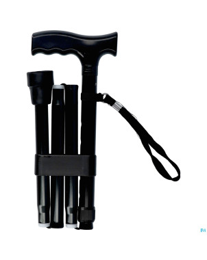 Pluviose canne pliable 5 pieces noir