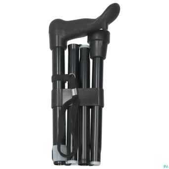 Pluviose canne pliable 5pcs poign.anat.noir gauche