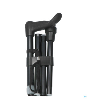 Pluviose canne pliable 5pcs poign.anat.noir gauche