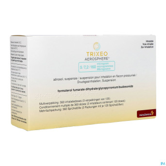 Trixeo aerosphere 5/7,2/160mcg susp inh. fl 3x120d