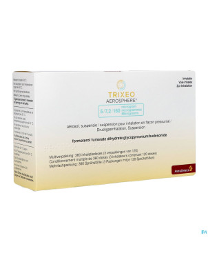 Trixeo aerosphere 5/7,2/160mcg susp inh. fl 3x120d