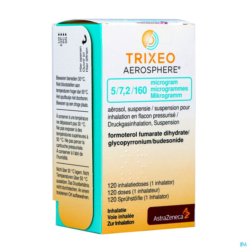 Trixeo aerosphere 5/7,2/160mcg susp inh. fl 1x120d