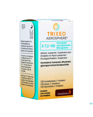 Trixeo aerosphere 5/7,2/160mcg susp inh. fl 1x120d