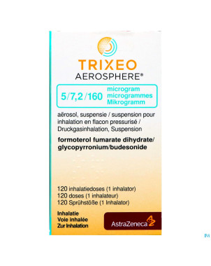 Trixeo aerosphere 5/7,2/160mcg susp inh. fl 1x120d