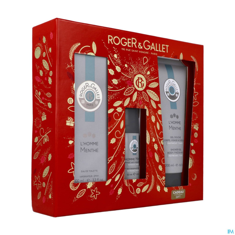 Roger&gallet coffret noel edt homme menthe   100ml