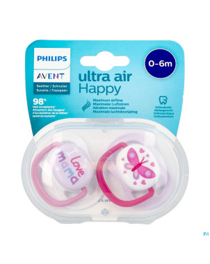 Philips avent sucette 0m+ happy girl