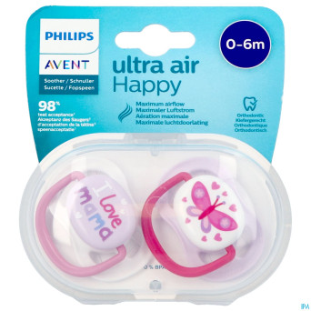 Philips avent sucette 0m+ happy girl