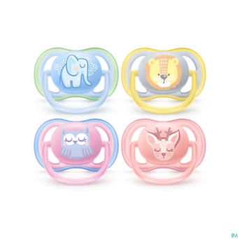 Philips avent sucette 0m+ animals mix