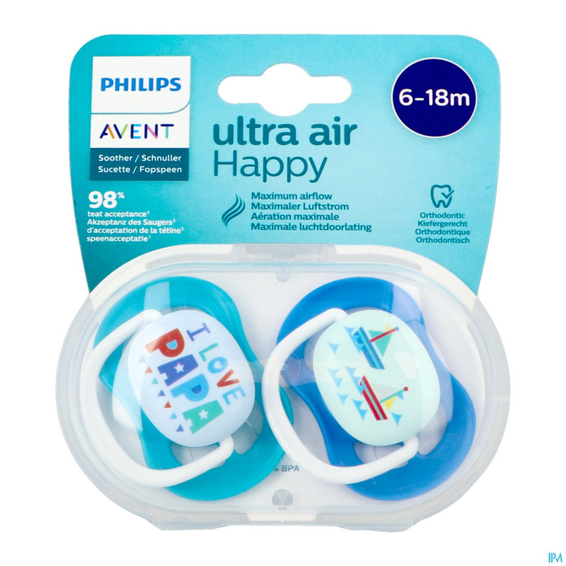 Philips avent sucette 6m+ happy boy