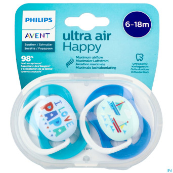 Philips avent sucette 6m+ happy boy
