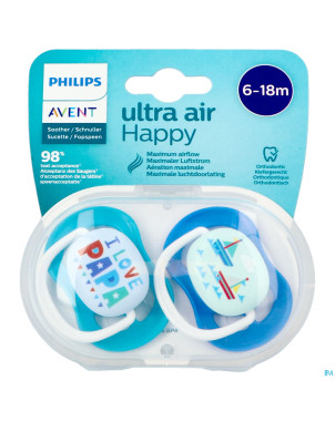Philips avent sucette 6m+ happy boy