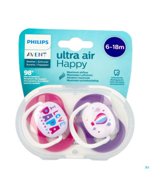 Philips avent sucette 6m+ happy girl