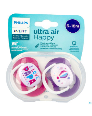 Philips avent sucette 6m+ happy girl