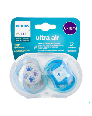 Philips avent sucette 6m+ animals mix