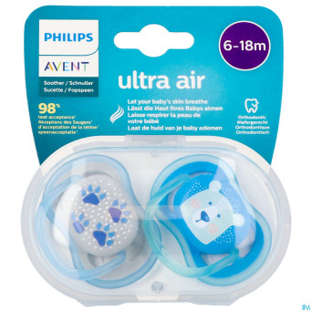 Philips avent sucette 6m+ animals mix