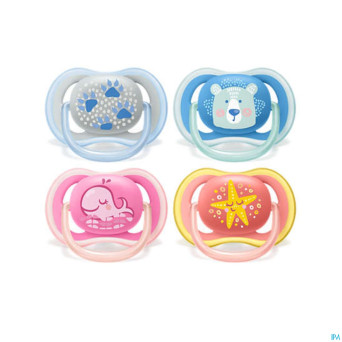 Philips avent sucette 6m+ animals mix