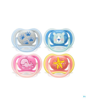 Philips avent sucette 6m+ animals mix