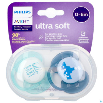 Philips avent sucette 0m+ soft boy