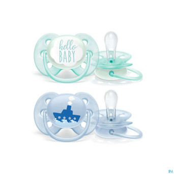 Philips avent sucette 0m+ soft boy