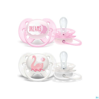 Philips avent sucette 0m+ soft girl