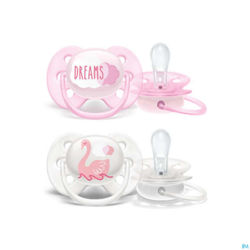 Philips avent sucette 0m+ soft girl