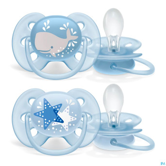 Philips avent sucette 6m+ soft boy