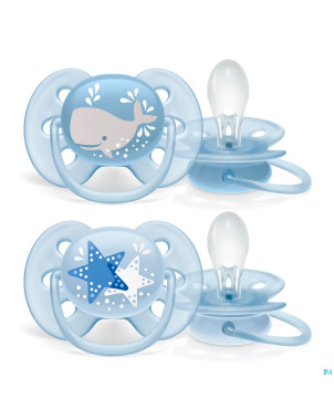 Philips avent sucette 6m+ soft boy