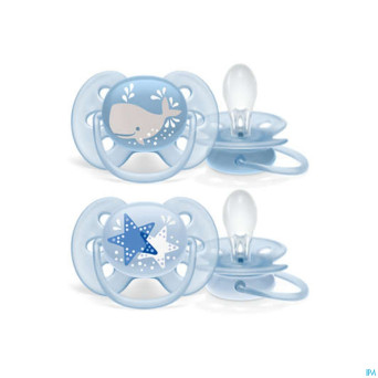Philips avent sucette 6m+ soft boy