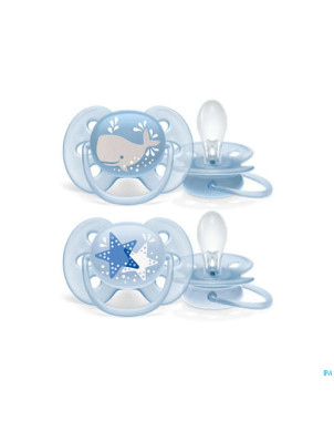 Philips avent sucette 6m+ soft boy