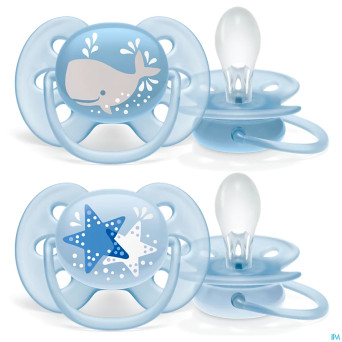 Philips avent sucette 6m+ soft boy