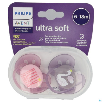 Philips avent sucette 6m+ soft girl