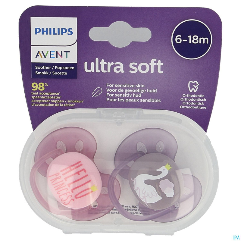 Philips avent sucette 6m+ soft girl
